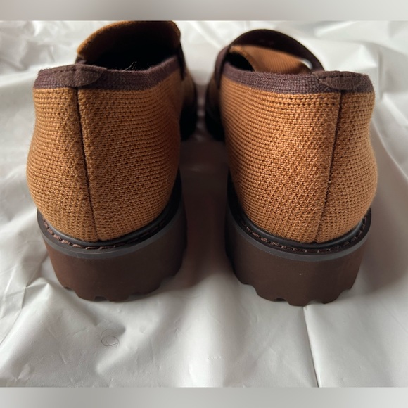 Vivaia NWOT Francesca Platform Chunky Heel Loafers Size 39 (US size 8) brown - Picture 6 of 10